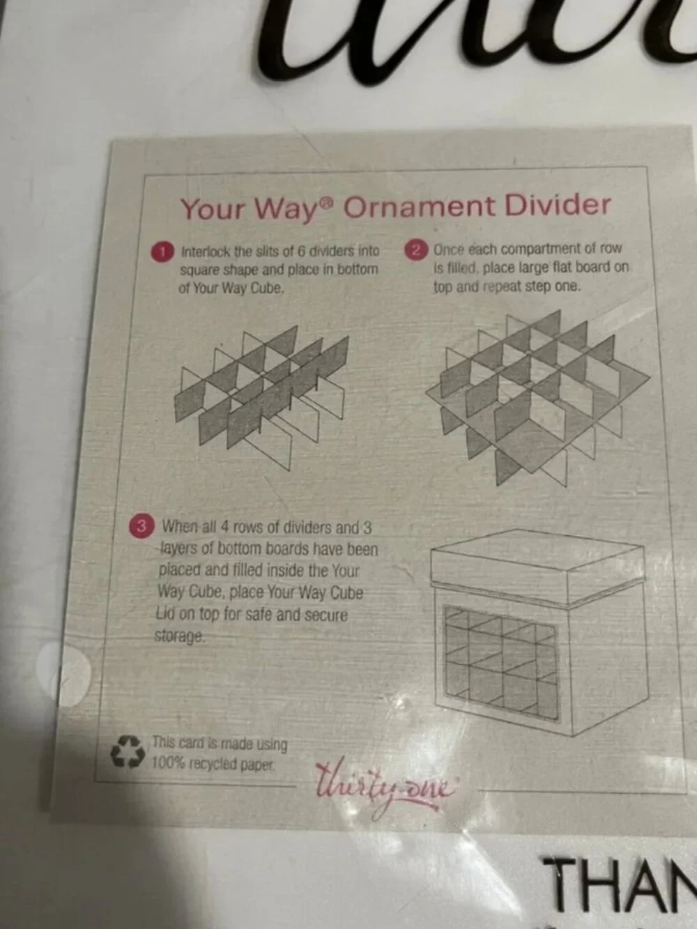 thirty-one Your Way Ornament Divider